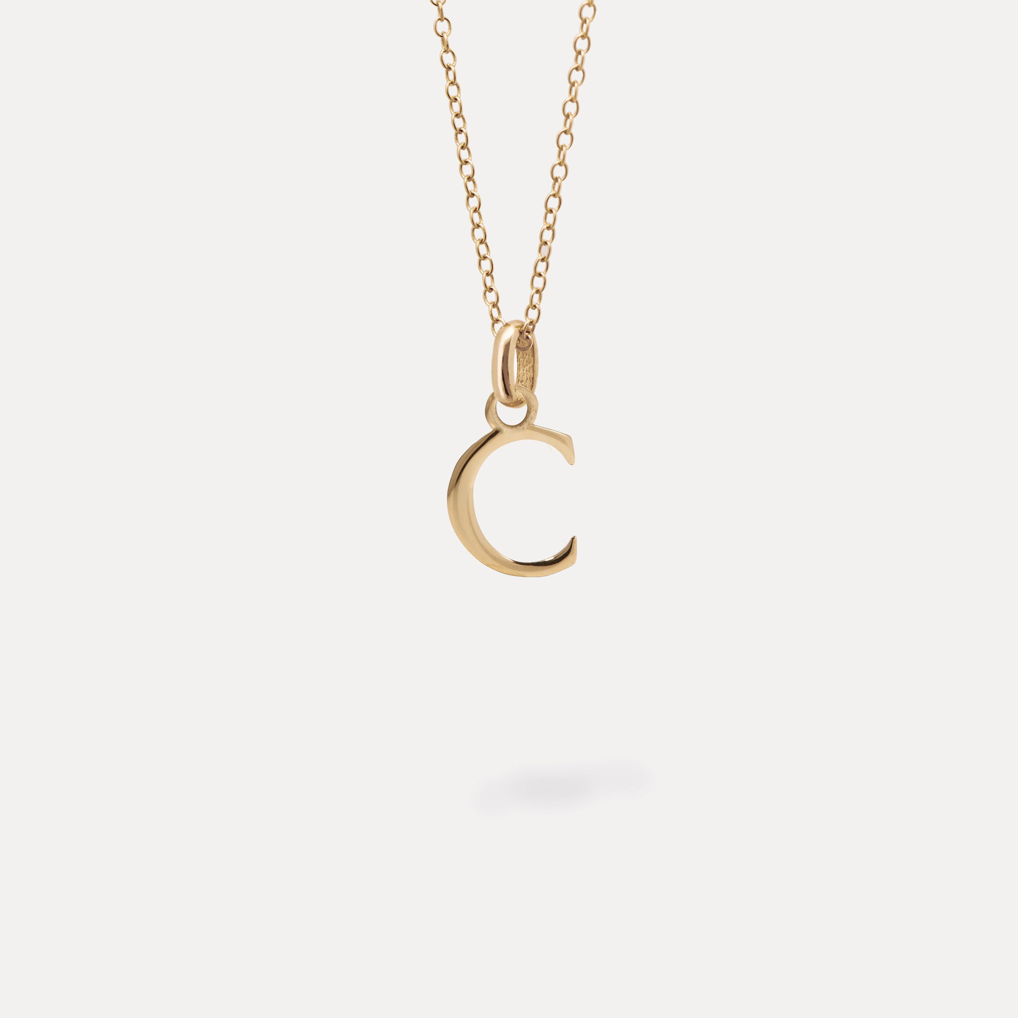 Initial with Anchor Chain | 14k Gold