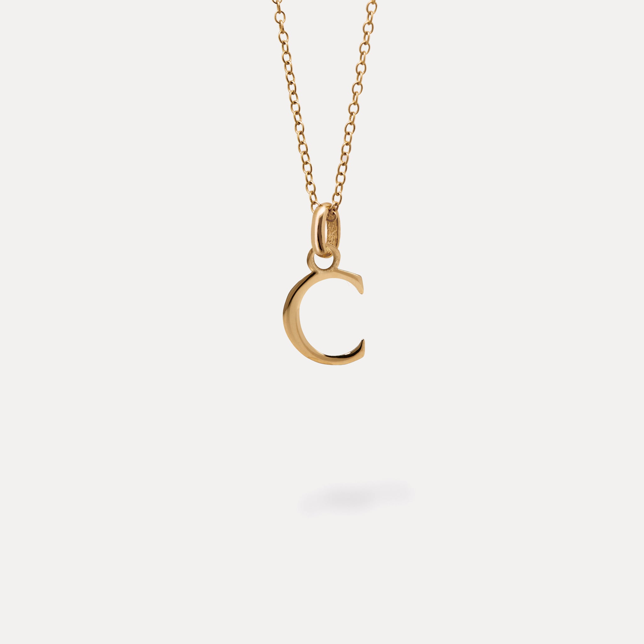 Initial with Anchor Chain 24k Gold Vermeil