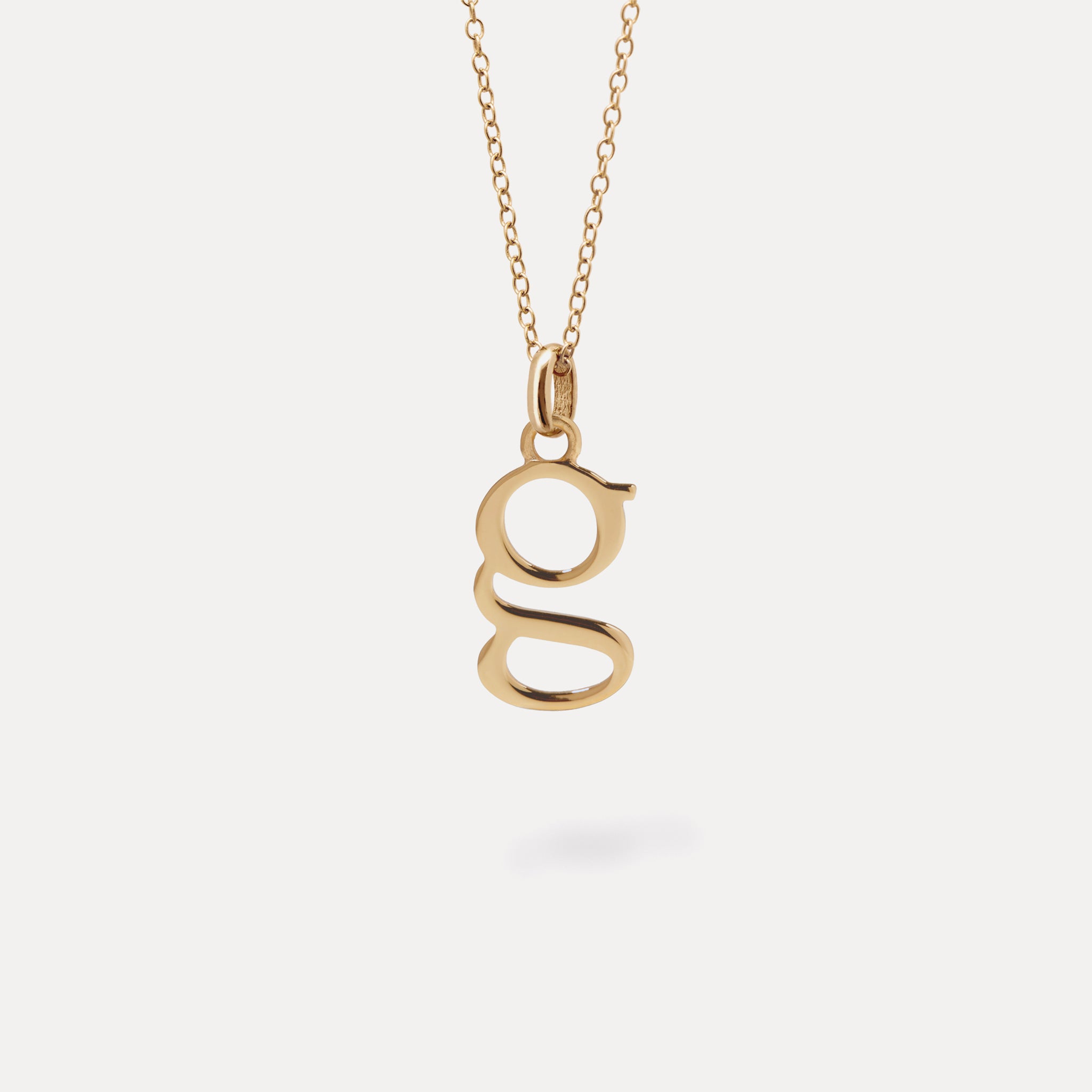 Initial with Anchor Chain | 14k Gold