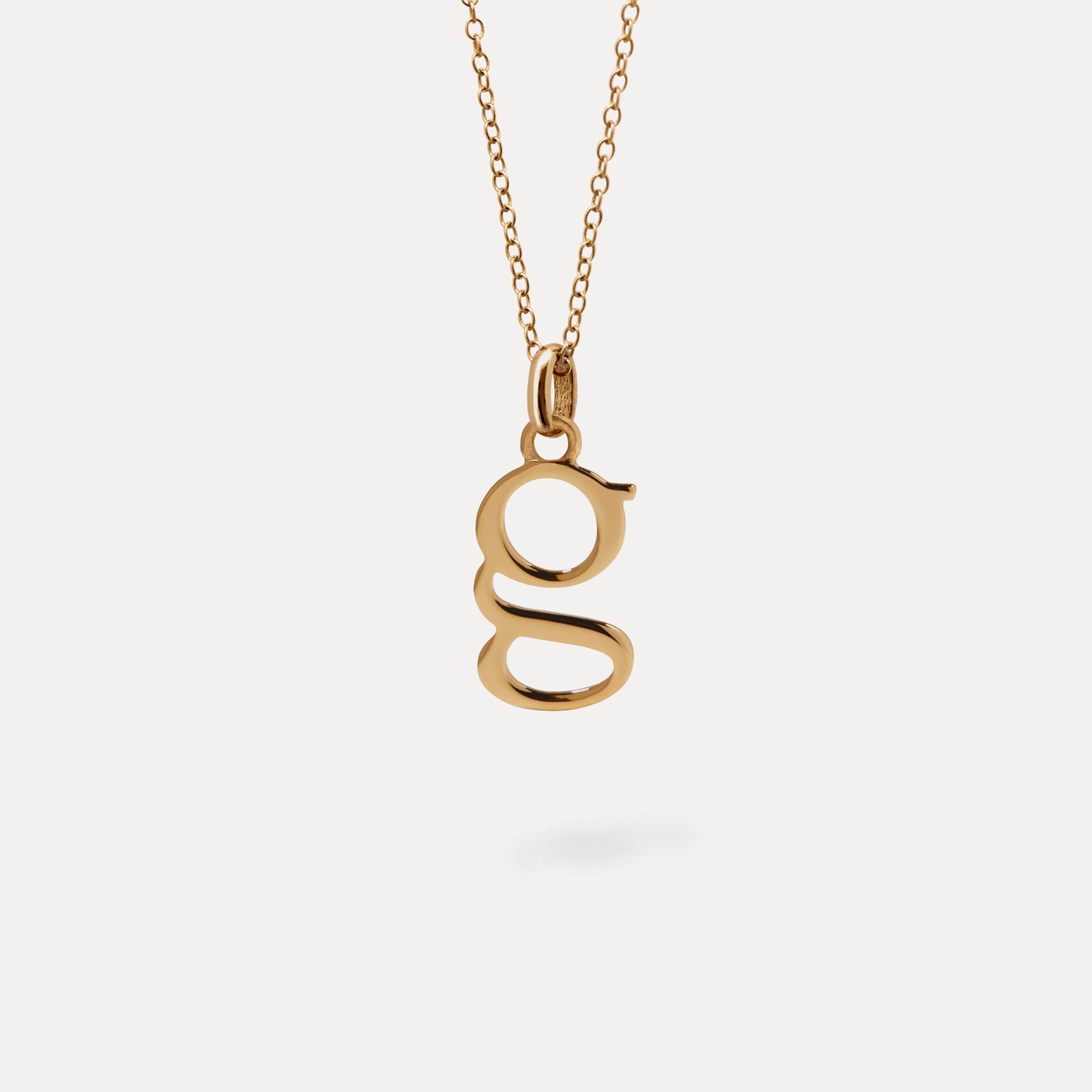 Initial with Anchor Chain 24k Gold Vermeil