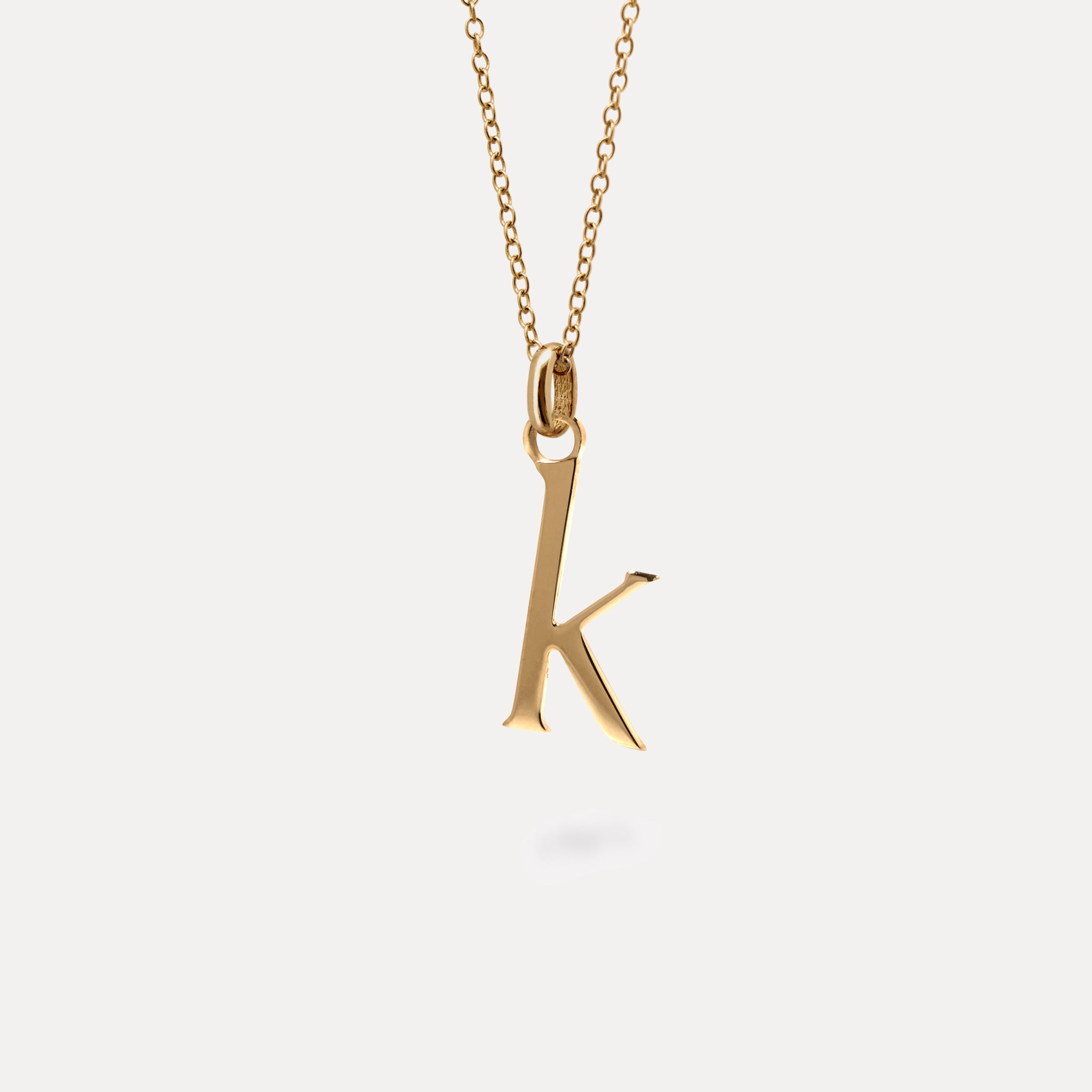 Initial with Anchor Chain 24k Gold Vermeil