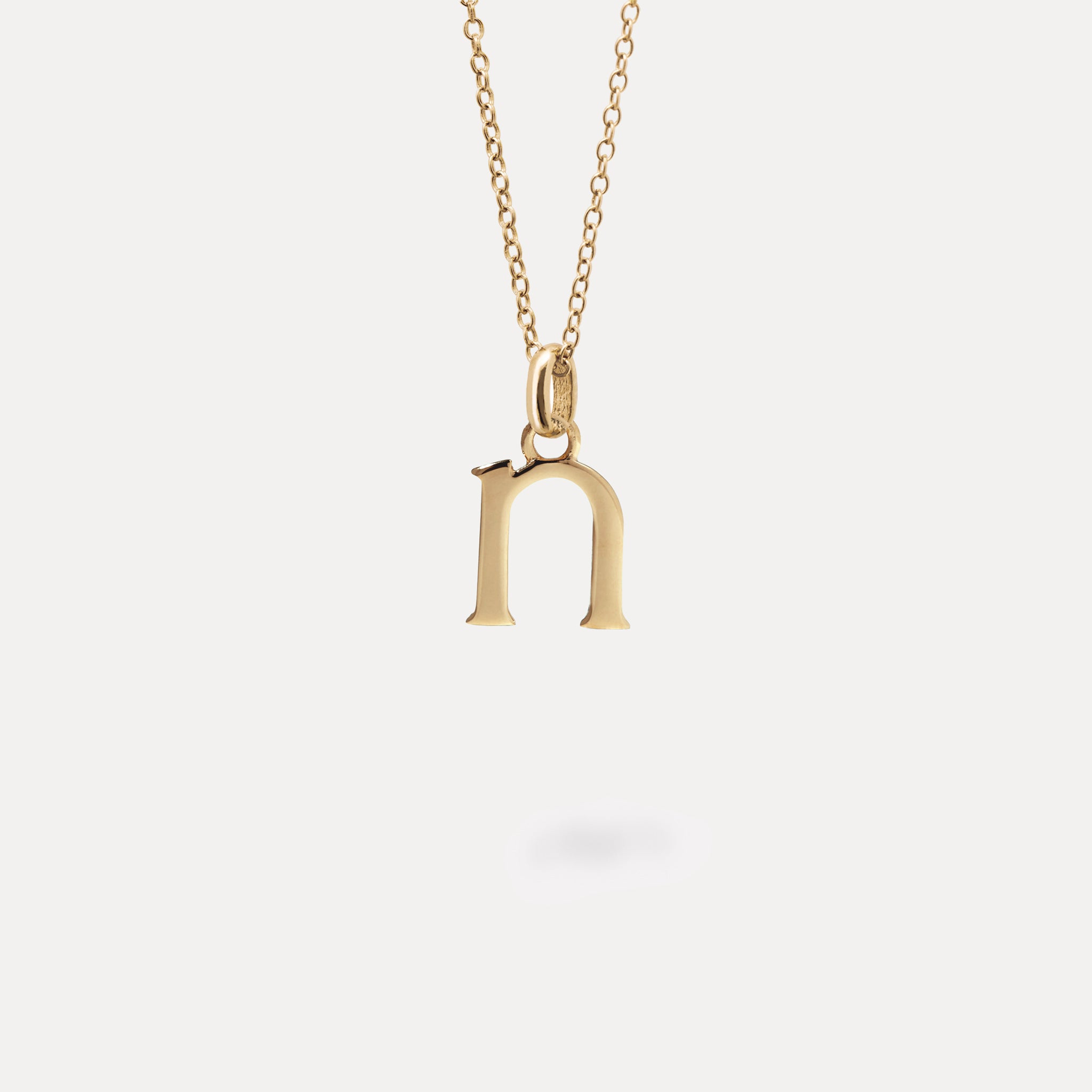 Initial with Anchor Chain | 14k Gold