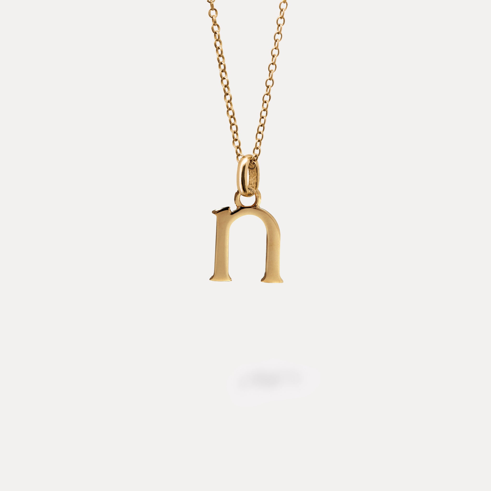 Initial with Anchor Chain 24k Gold Vermeil