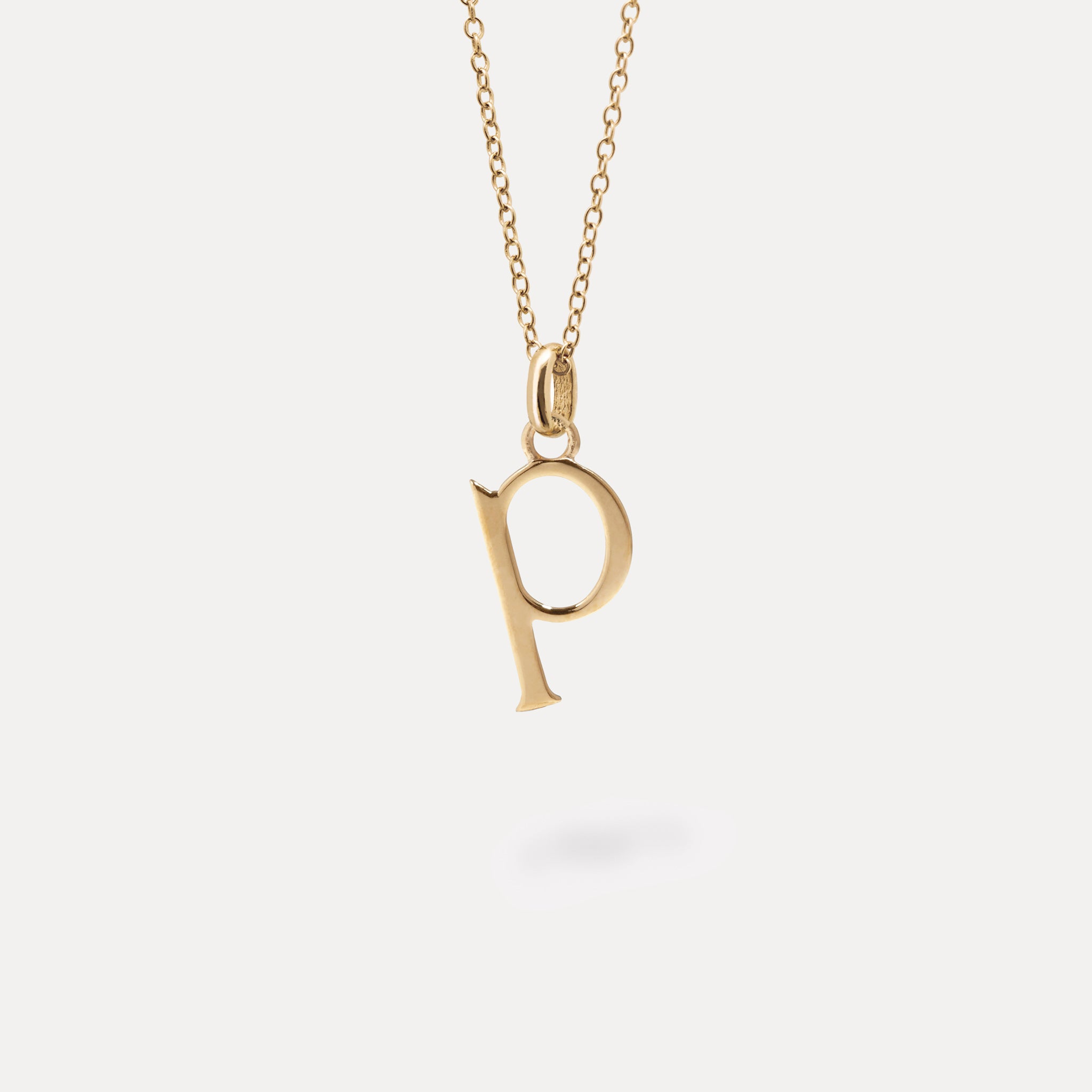 Initial with Anchor Chain | 14k Gold