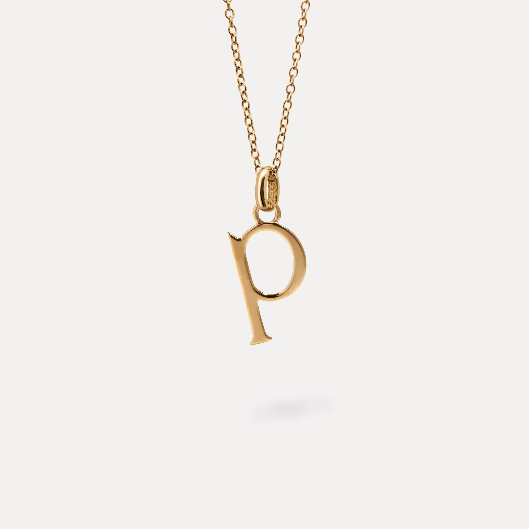 Initial with Anchor Chain 24k Gold Vermeil