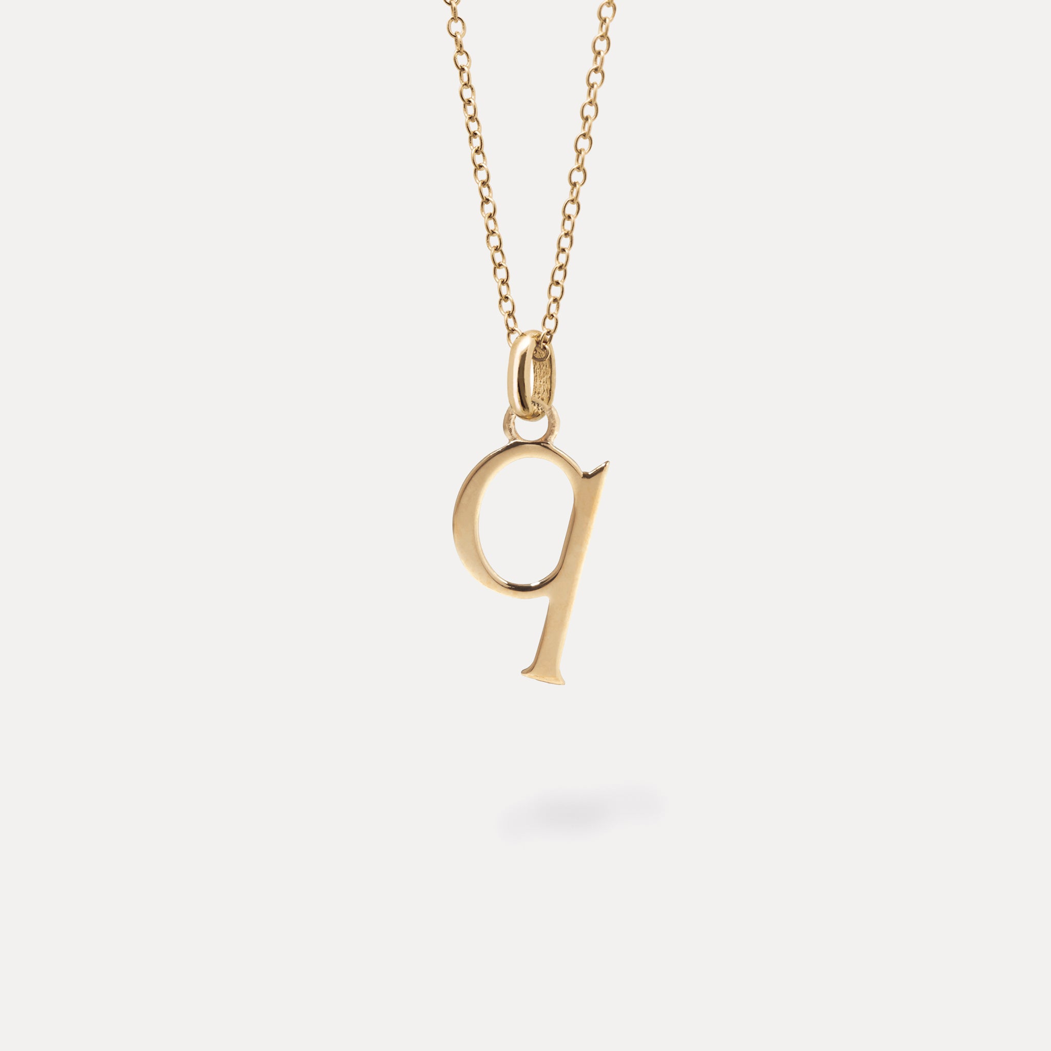 Initial with Anchor Chain | 14k Gold