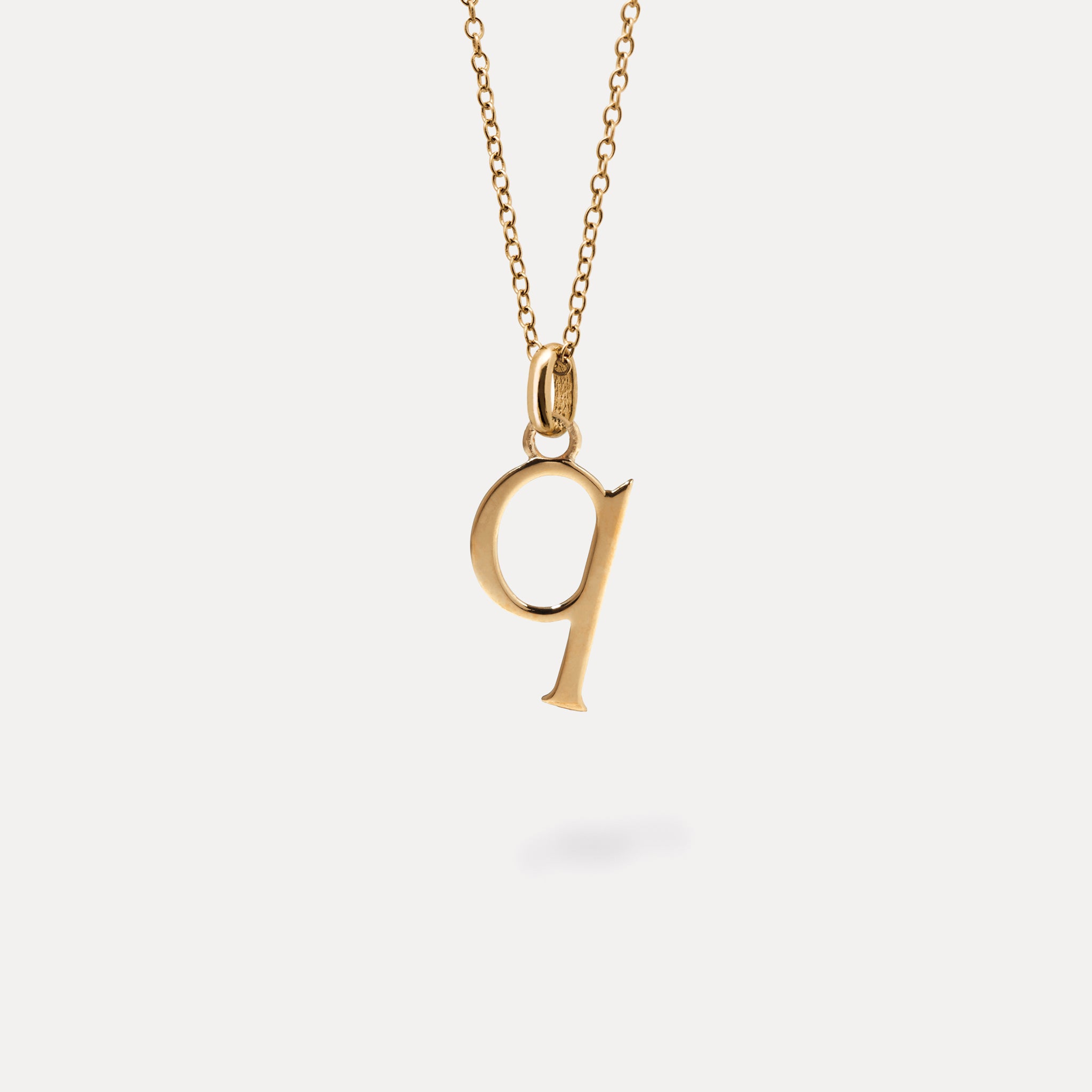 Initial with Anchor Chain 24k Gold Vermeil