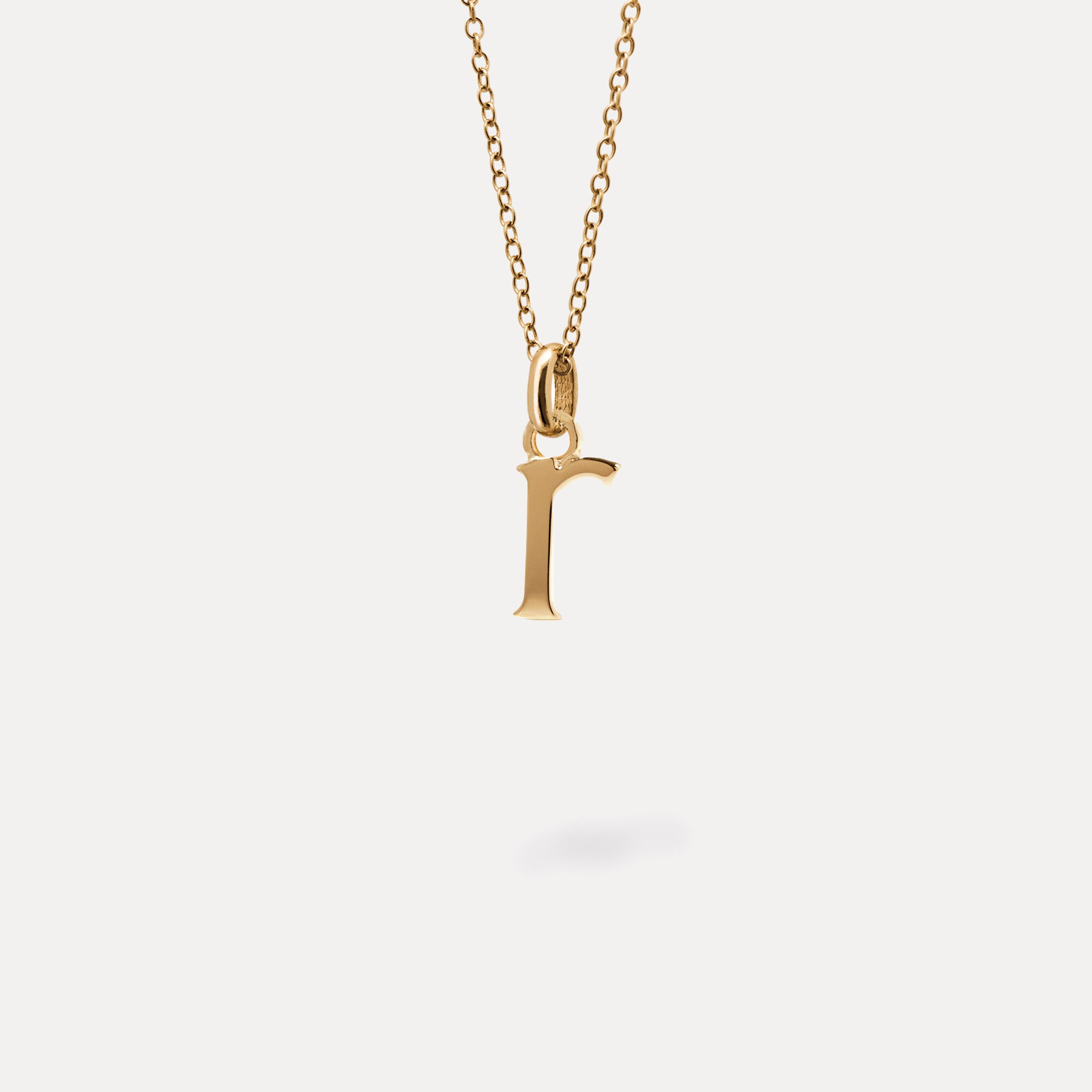 Initial with Anchor Chain 24k Gold Vermeil