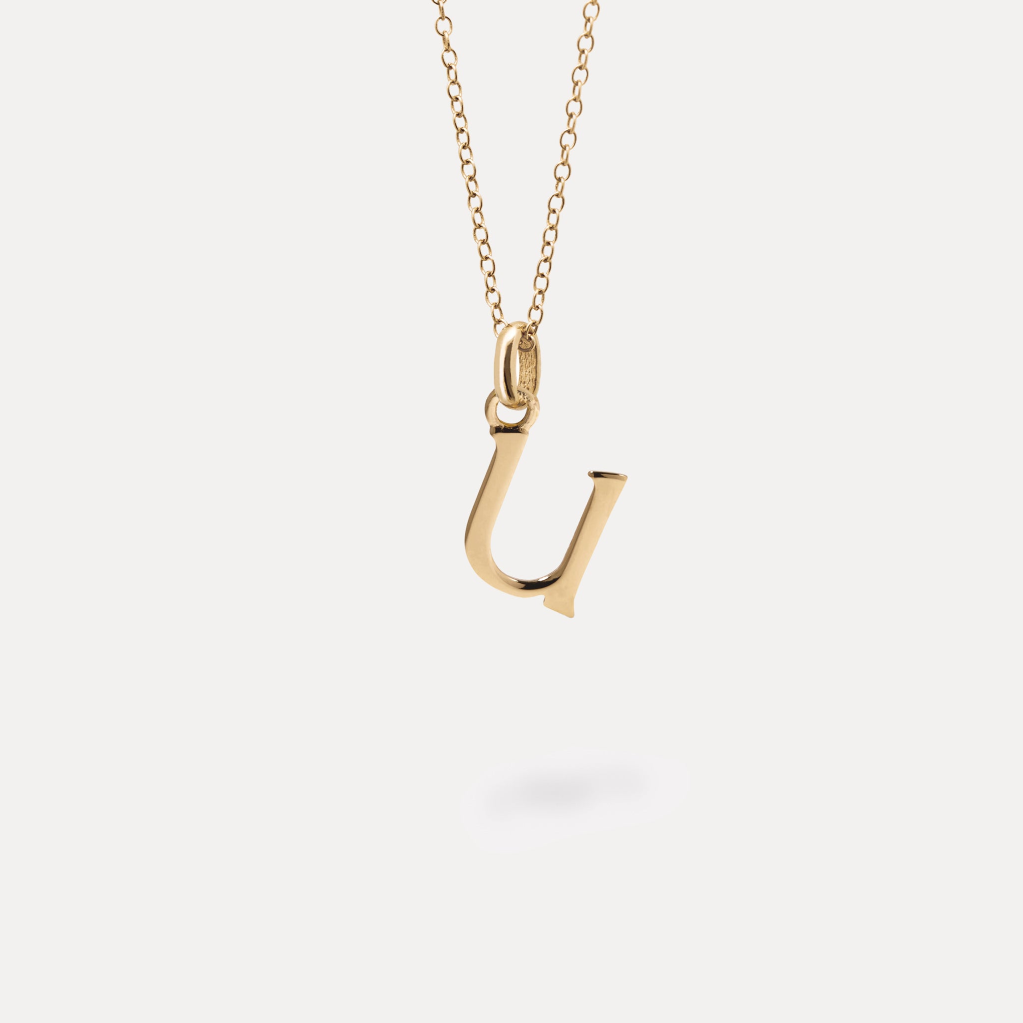 Initial with Anchor Chain | 14k Gold