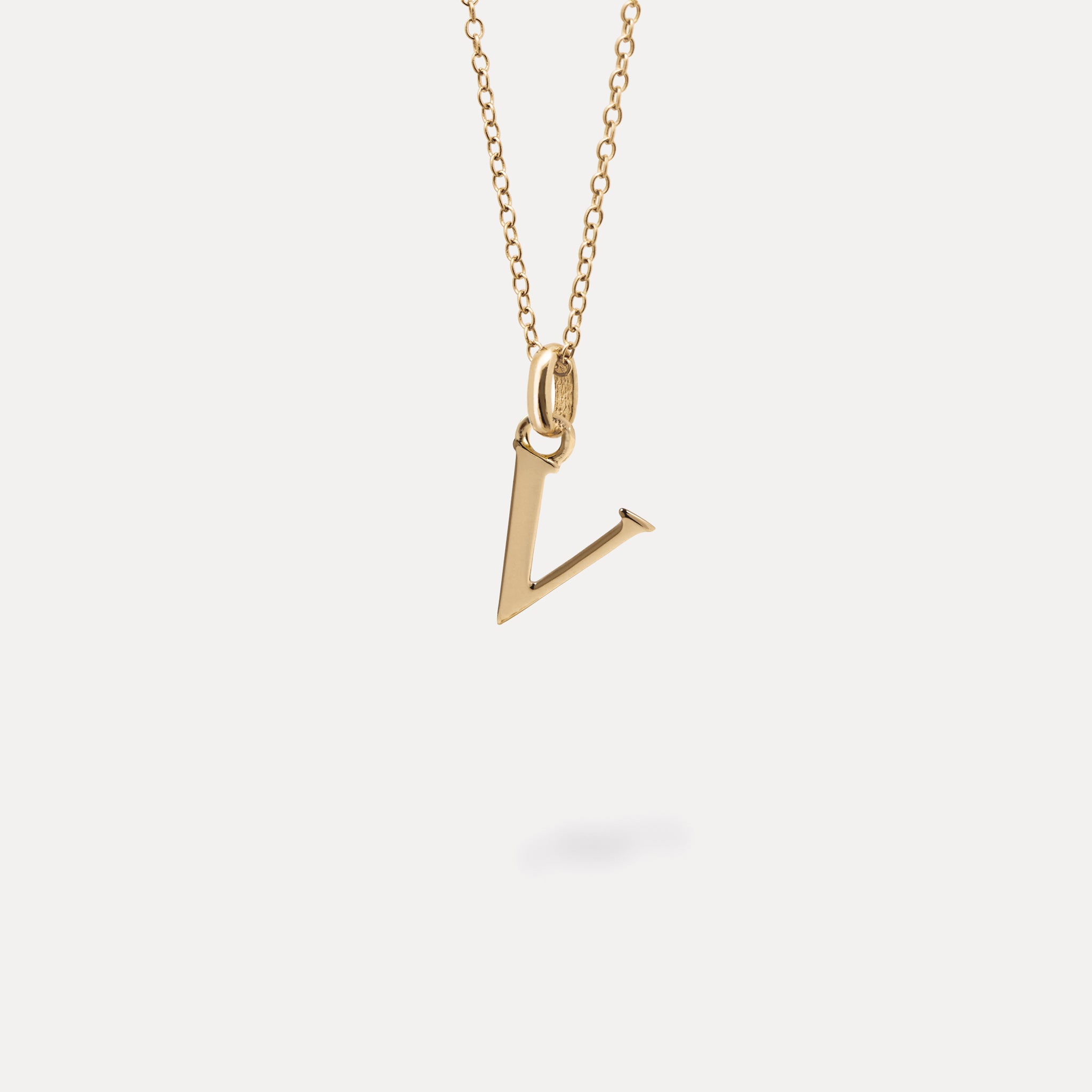 Initial with Anchor Chain | 14k Gold