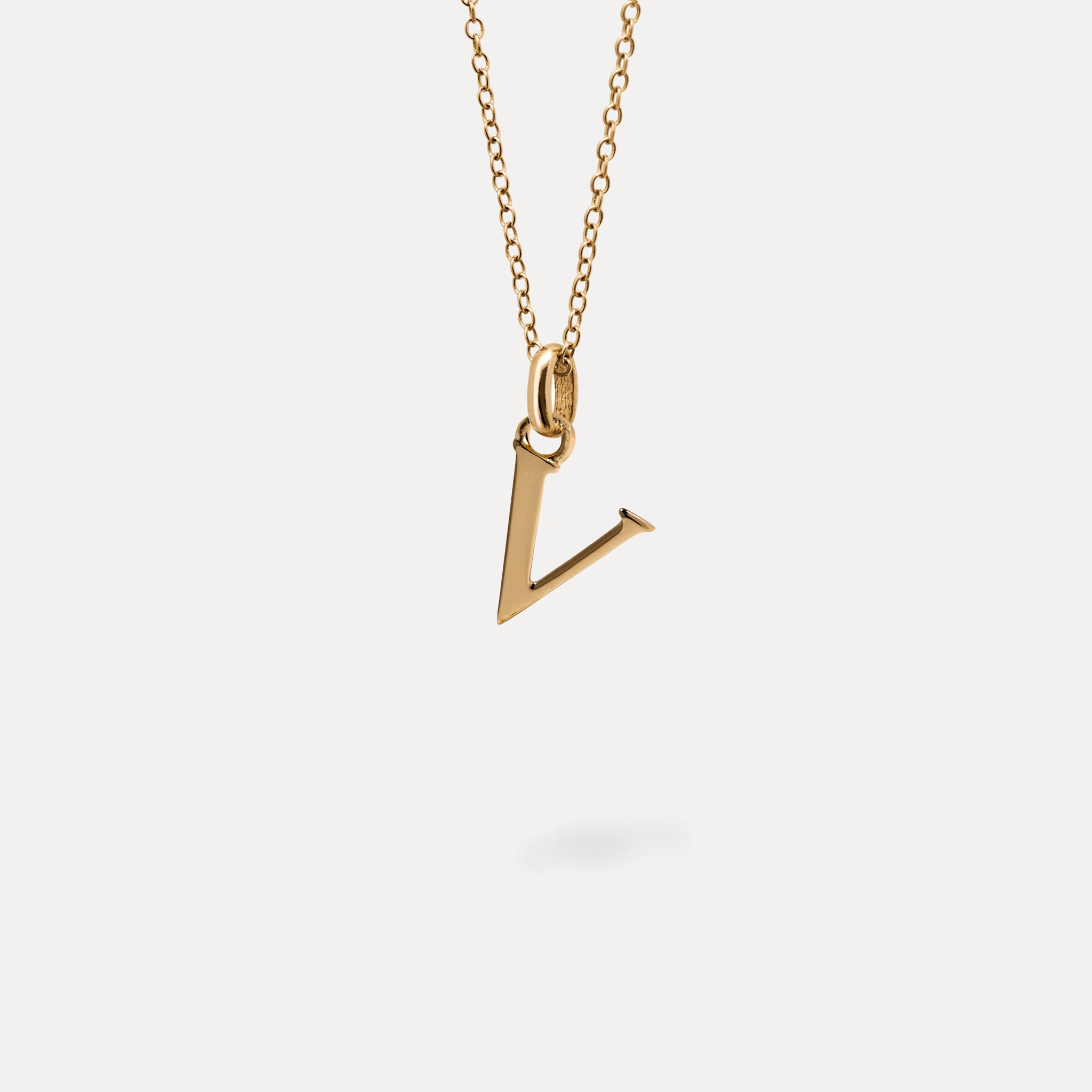 Initial with Anchor Chain 24k Gold Vermeil