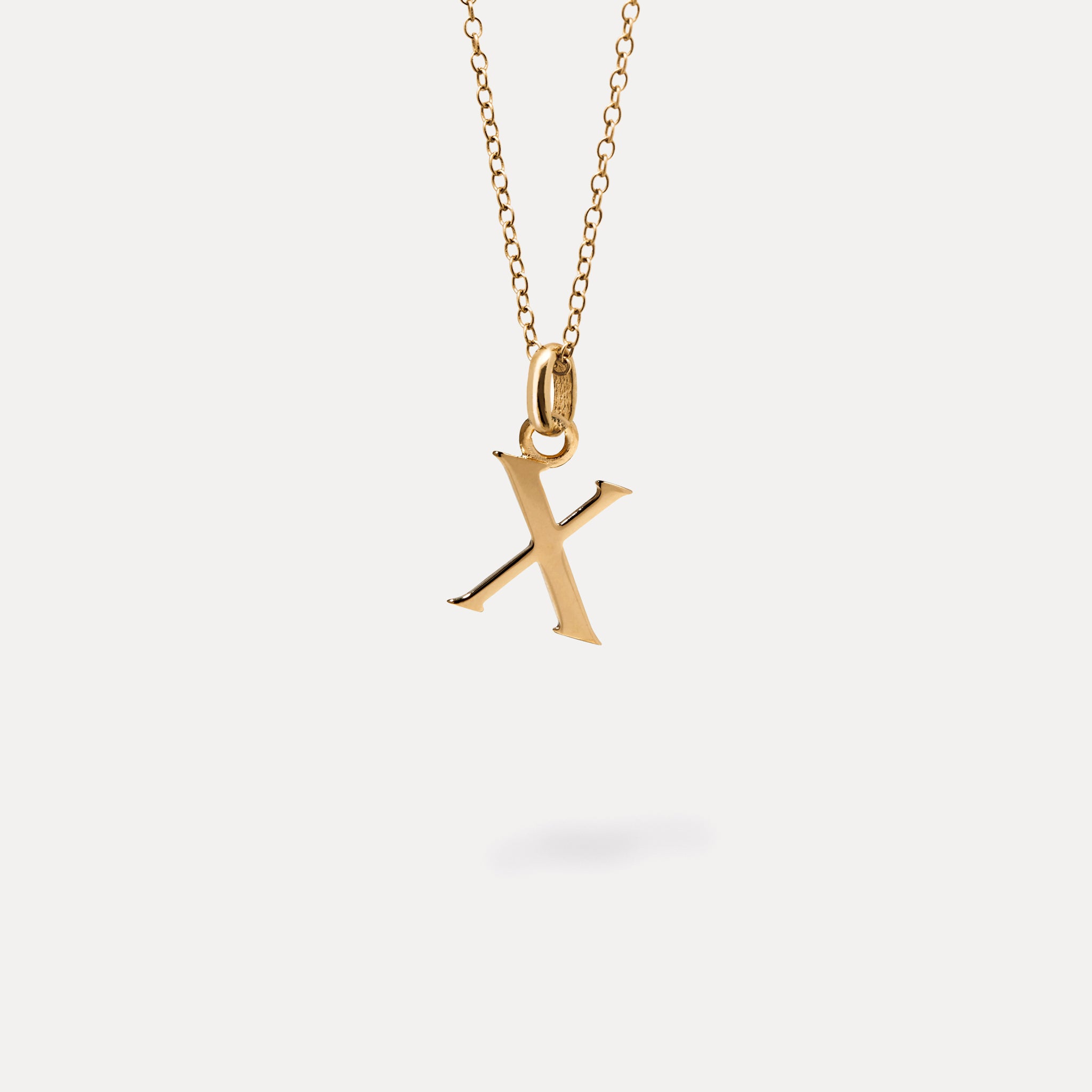 Initial with Anchor Chain 24k Gold Vermeil