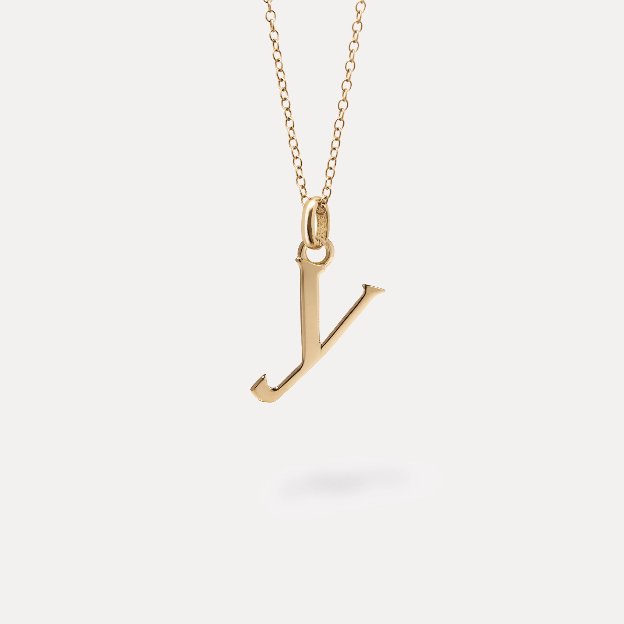 Initial with Anchor Chain | 14k Gold