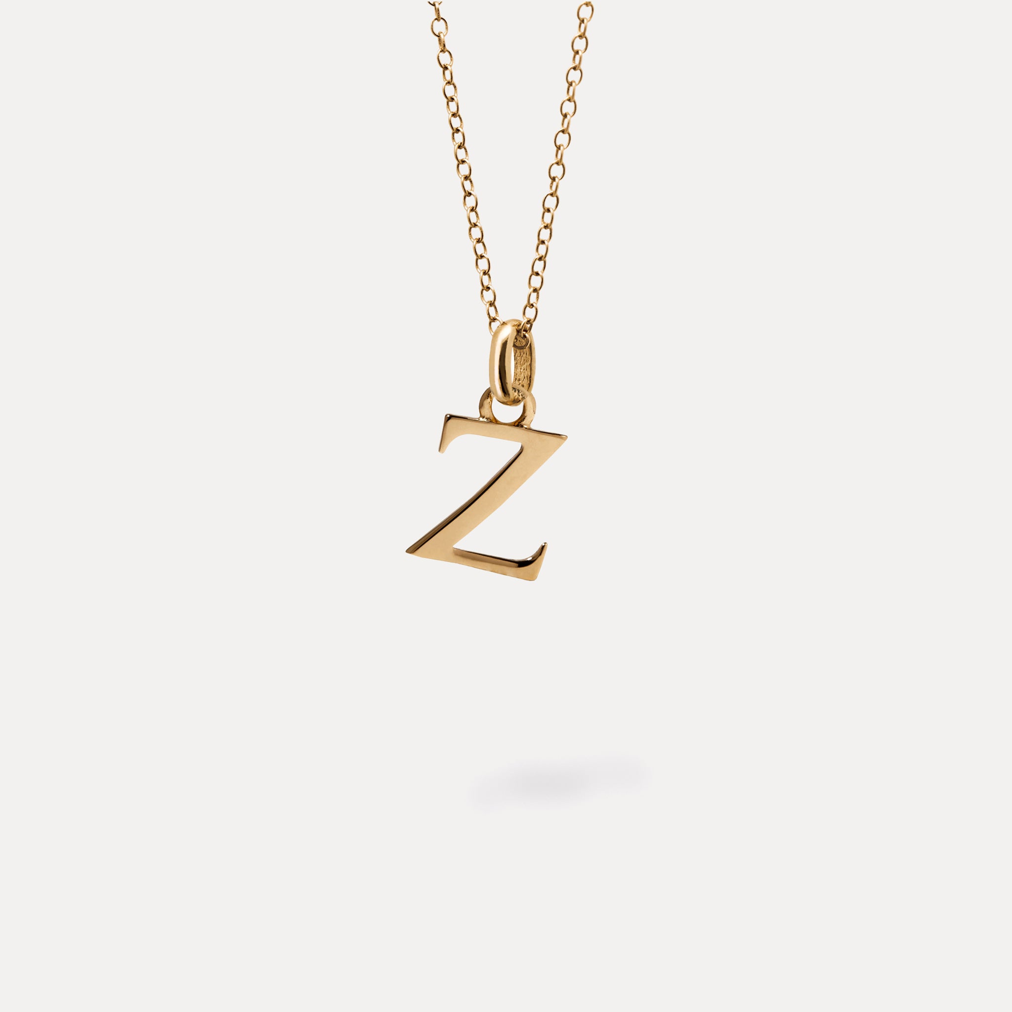 Initial with Anchor Chain 24k Gold Vermeil