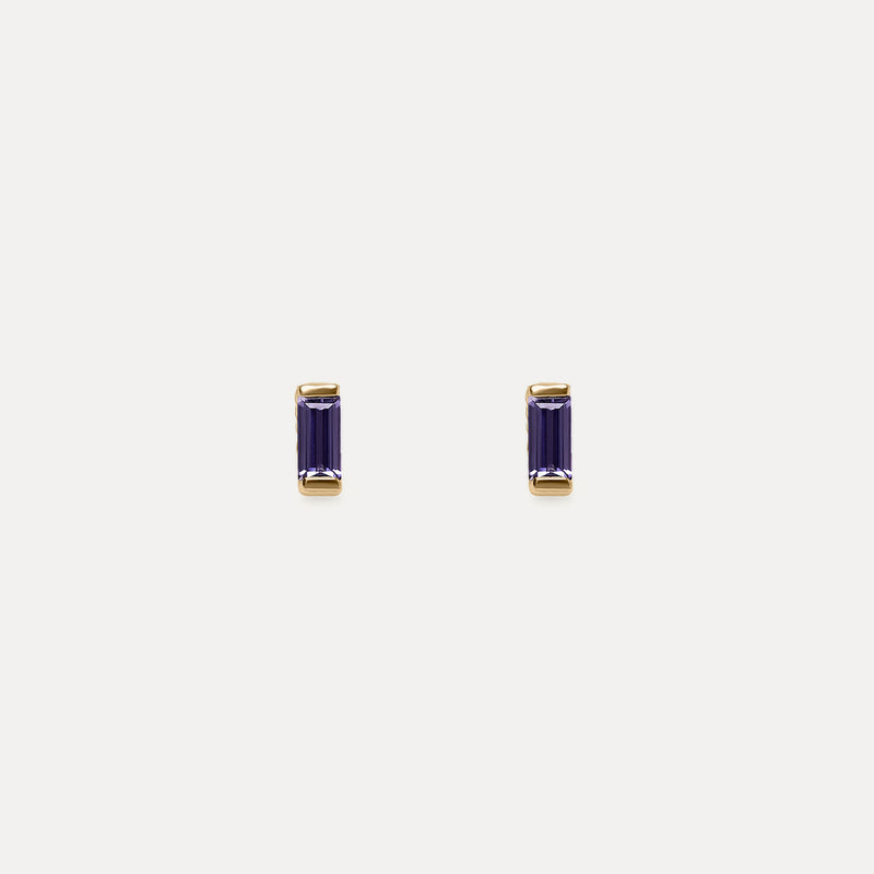 Organic Baguette Studs Iolith 