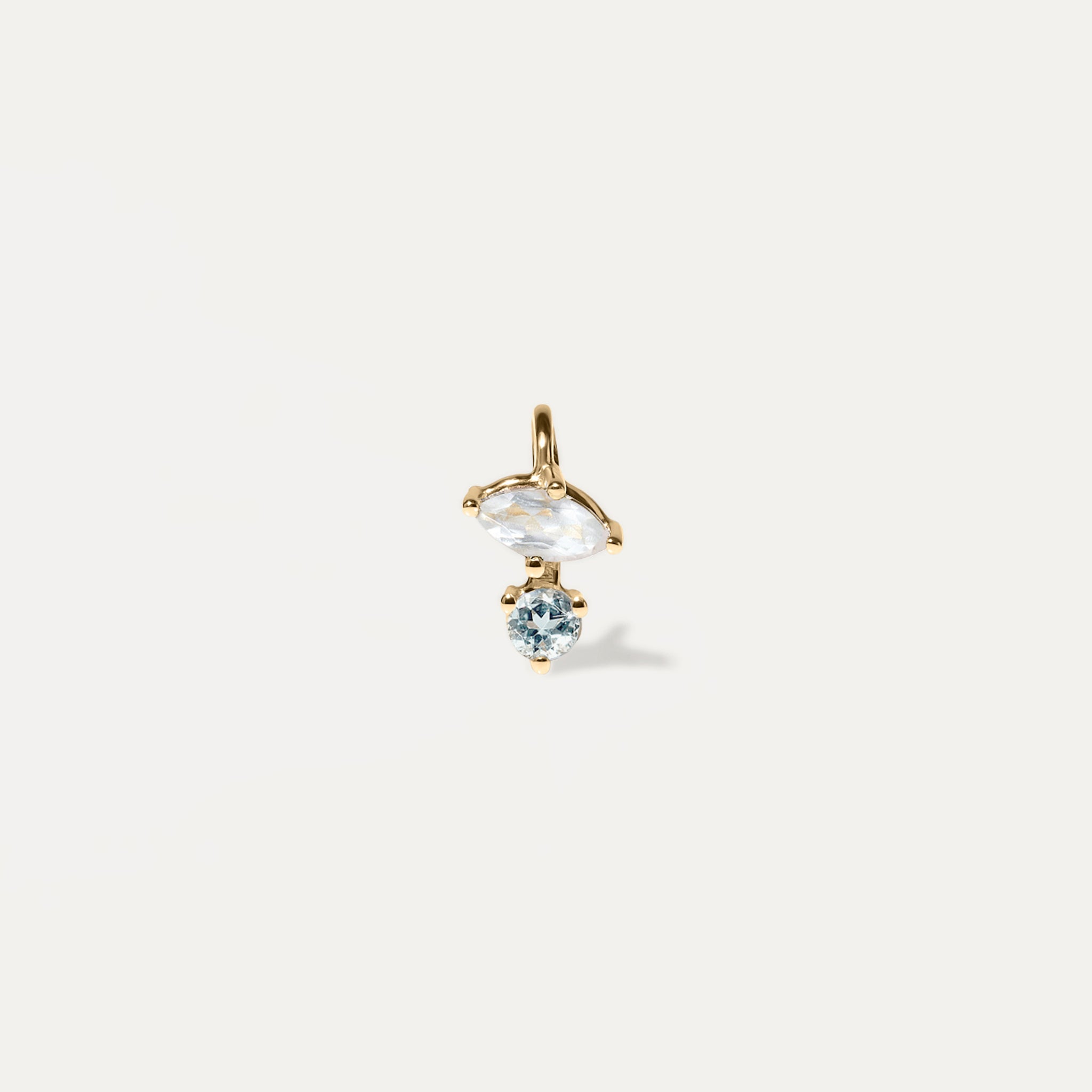 Moonstone & Aquamarine Joy Pendant | 14k Gold