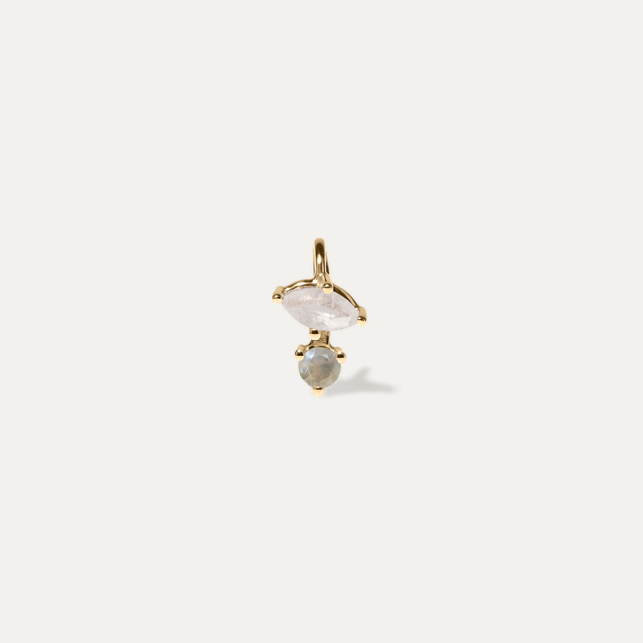 Moonstone & Gray Moonstone Joy Pendant | 14k Gold