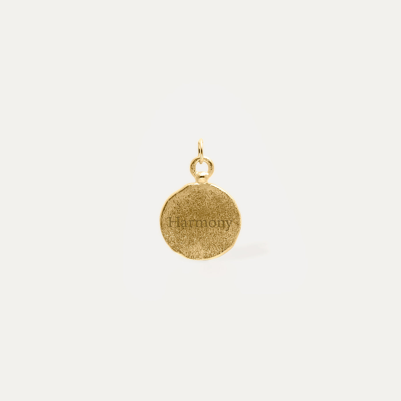 Engravable Fluid Medallion Pendant 14k Solid Gold - Matte