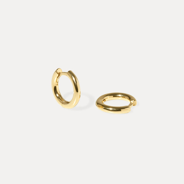 Mini Bold Hoops 14k Solid Gold