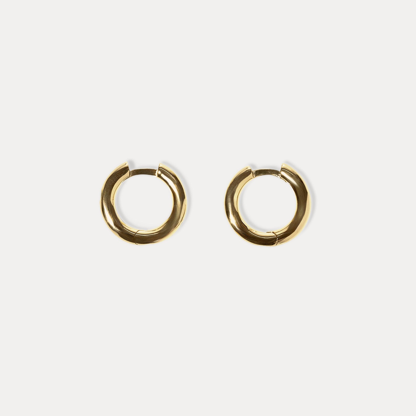 Mini Bold Hoops 14k Solid Gold