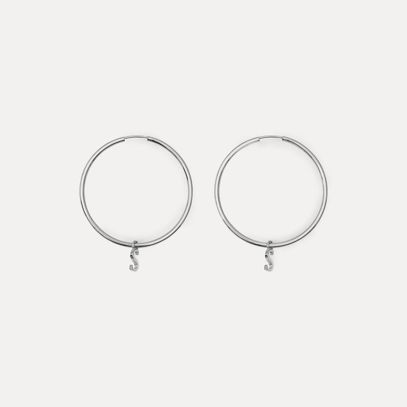 Mini Initial Hoops Big