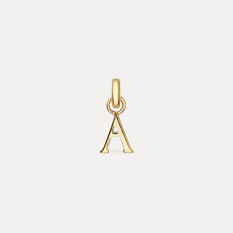 Mini Initial Necklace 14k Solid Gold