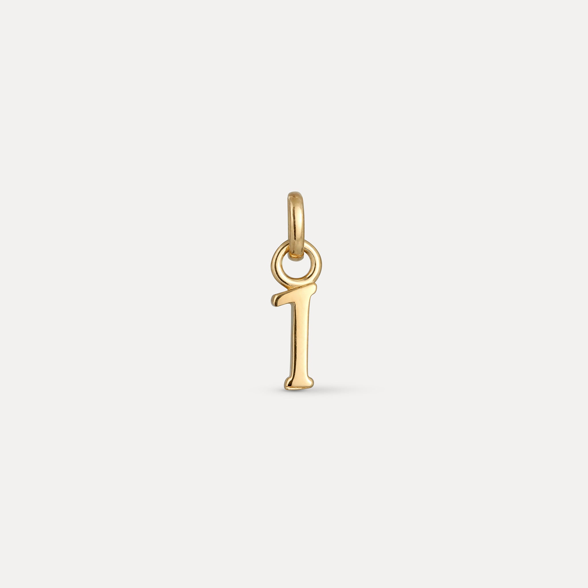 Mini Number Pendant | 14k Gold