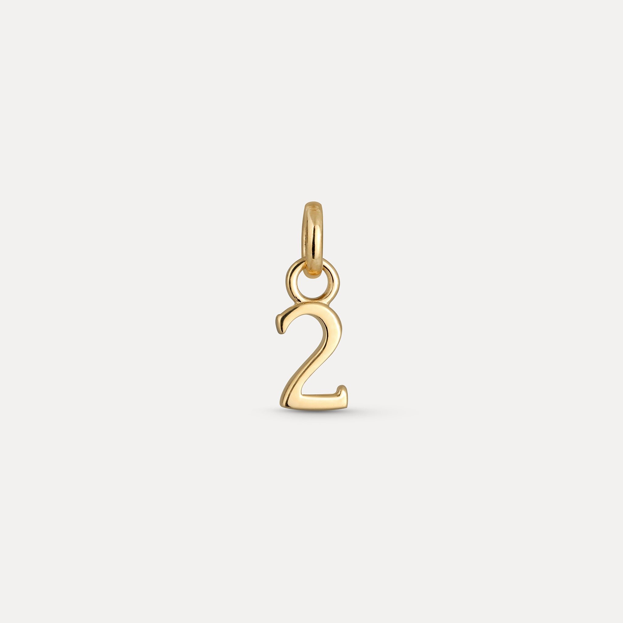 Mini Number Pendant | 14k Gold