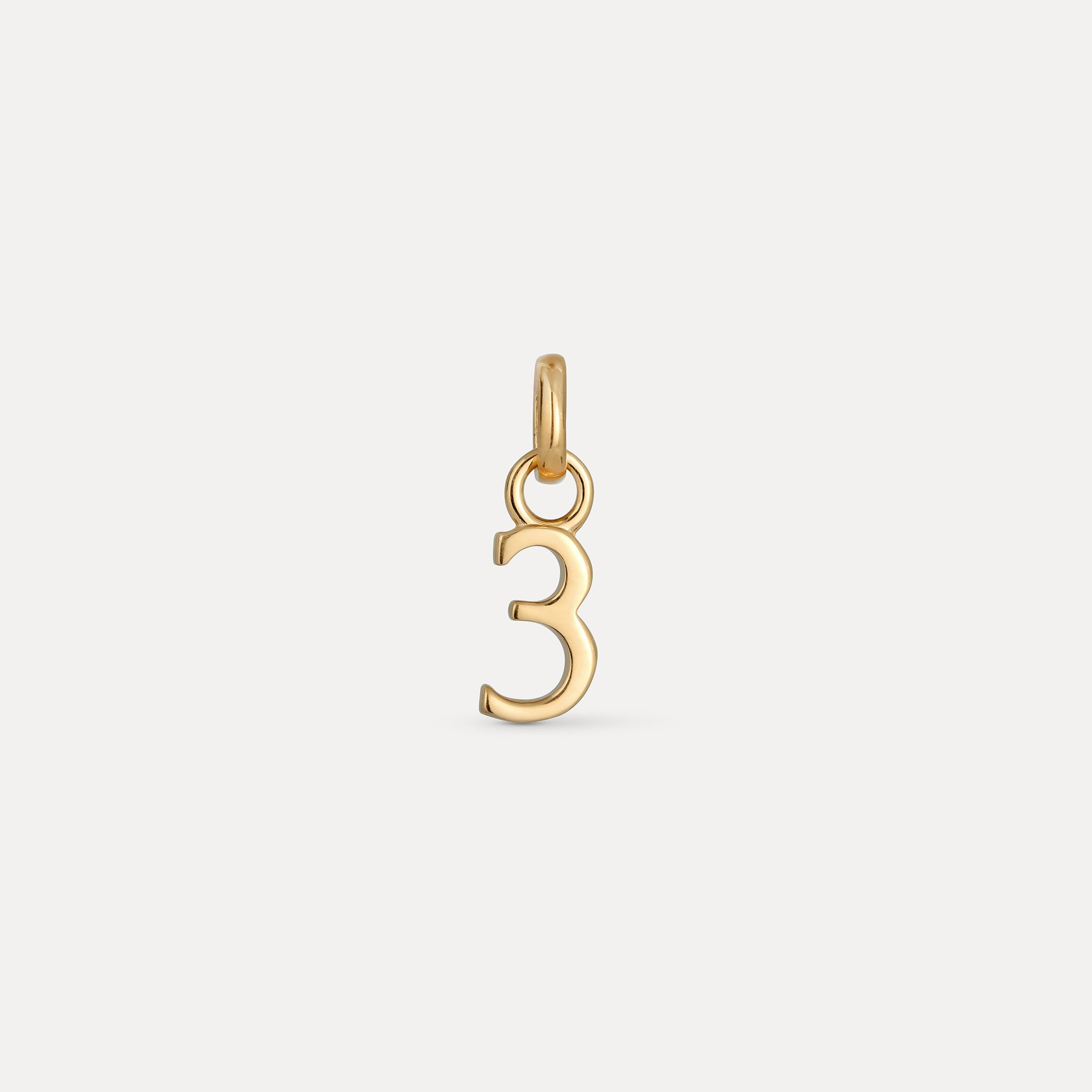 Mini Number Pendant | 14k Gold