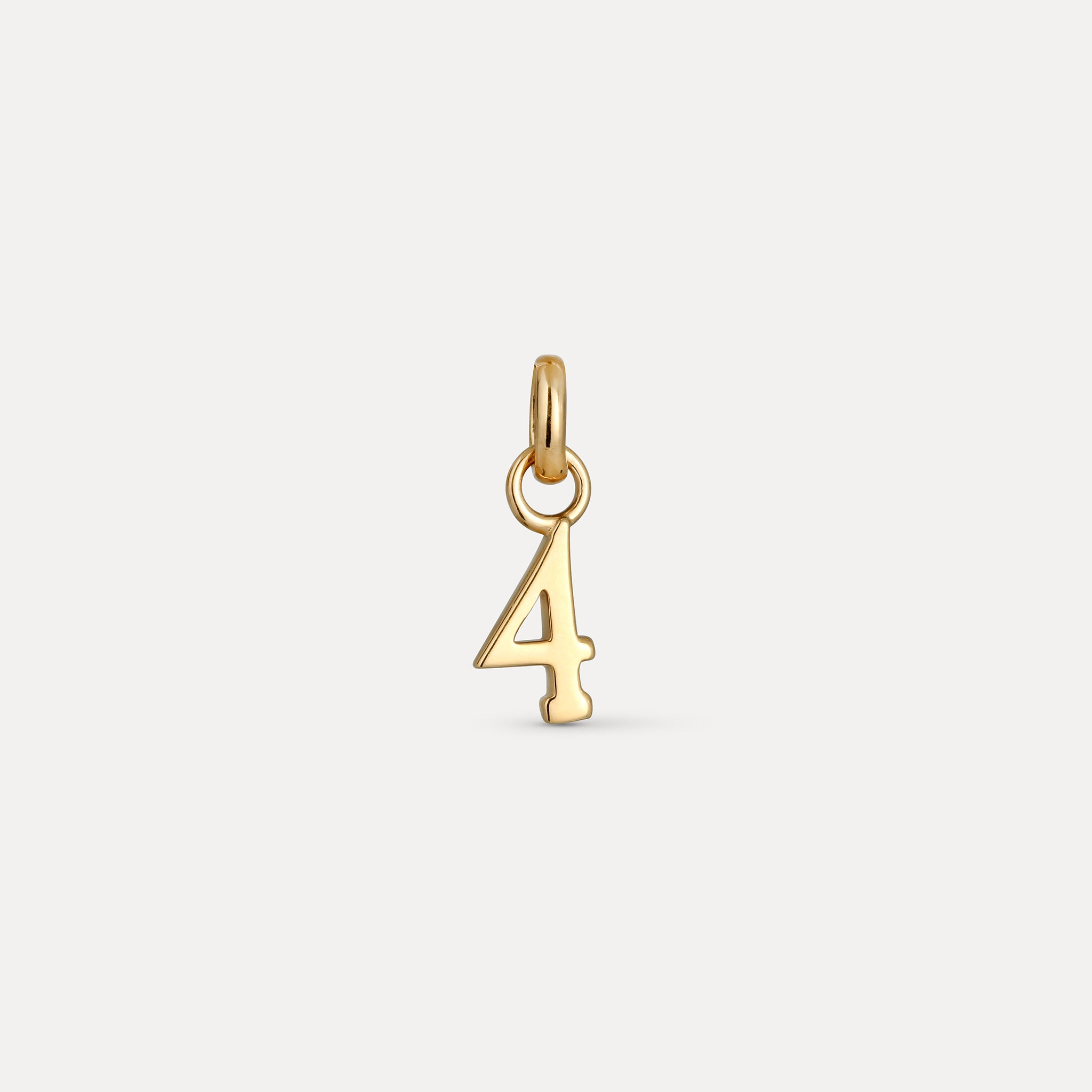 Mini Number Pendant | 14k Gold