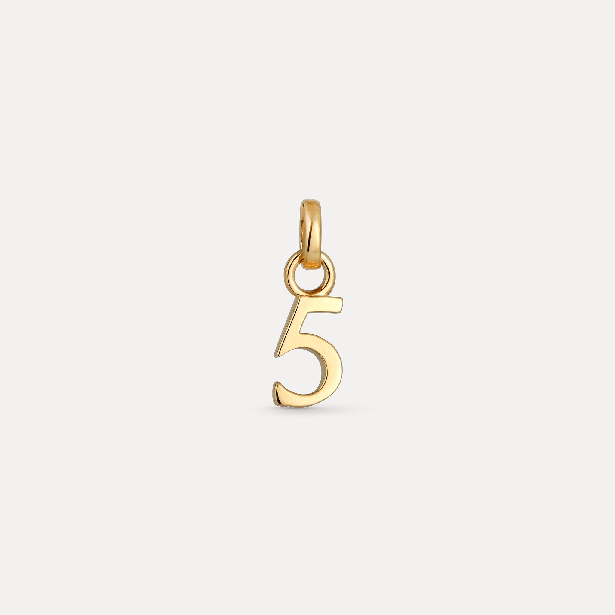 Mini Number Pendant | 14k Gold