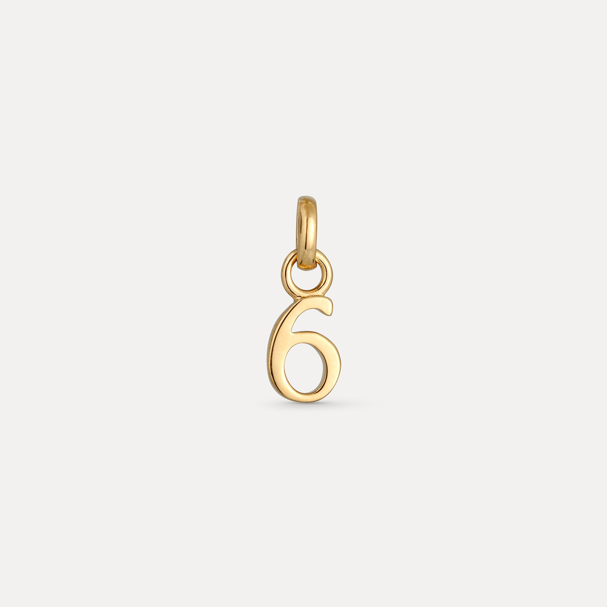 Mini Number Pendant | 14k Gold