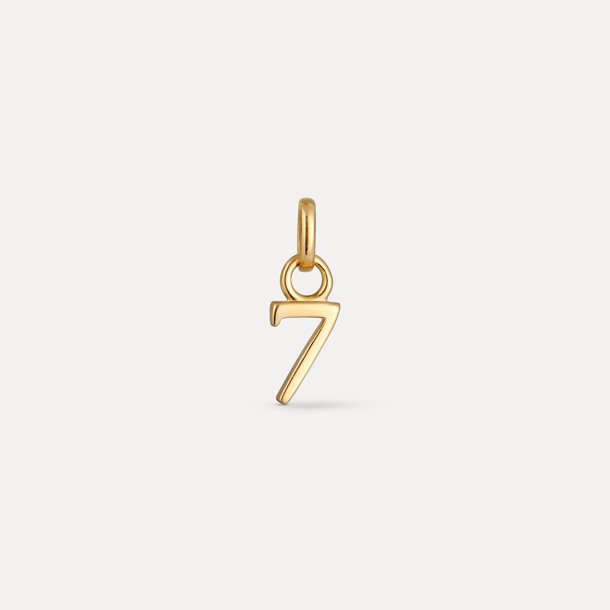 Mini Number Pendant | 14k Gold