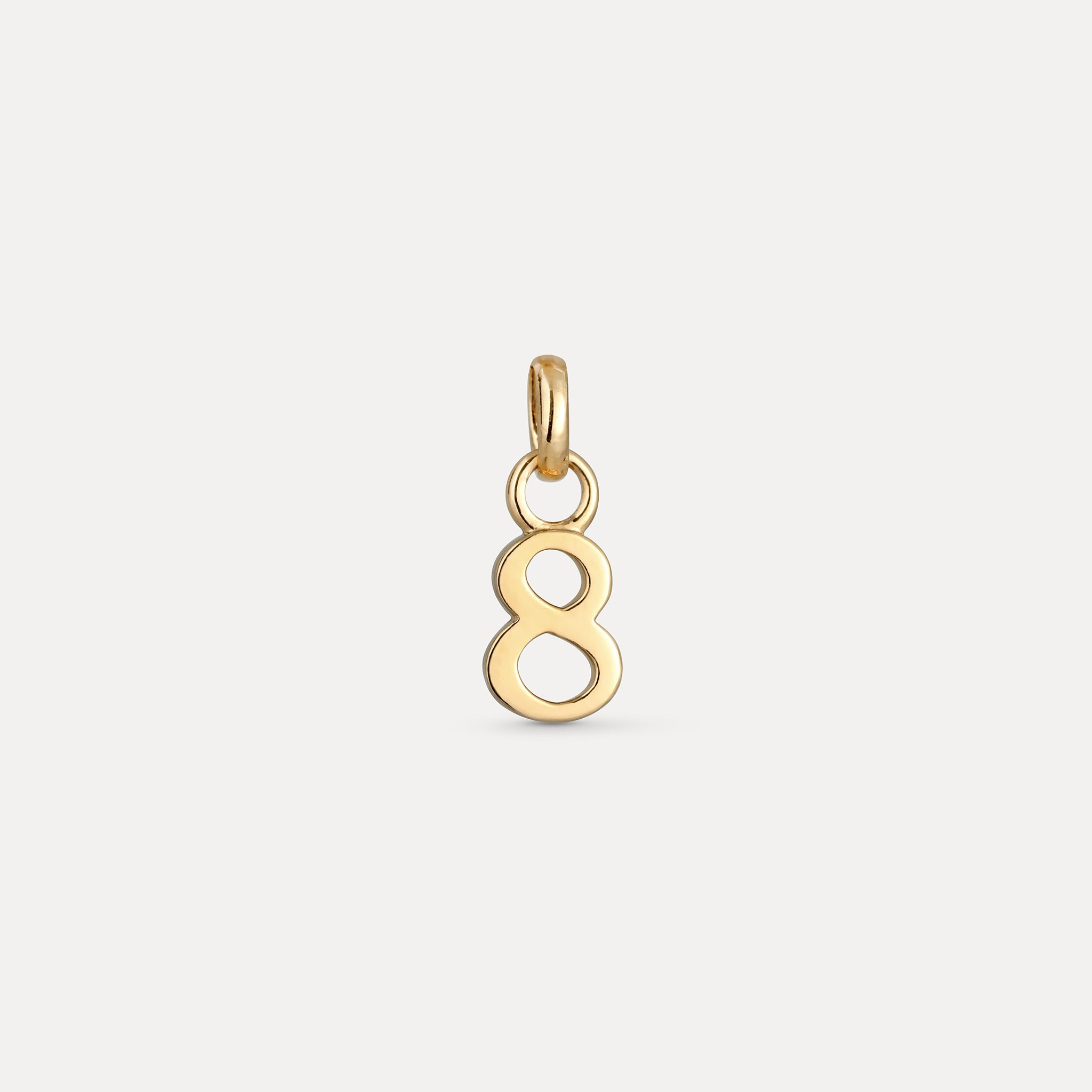 Mini Number Pendant | 14k Gold