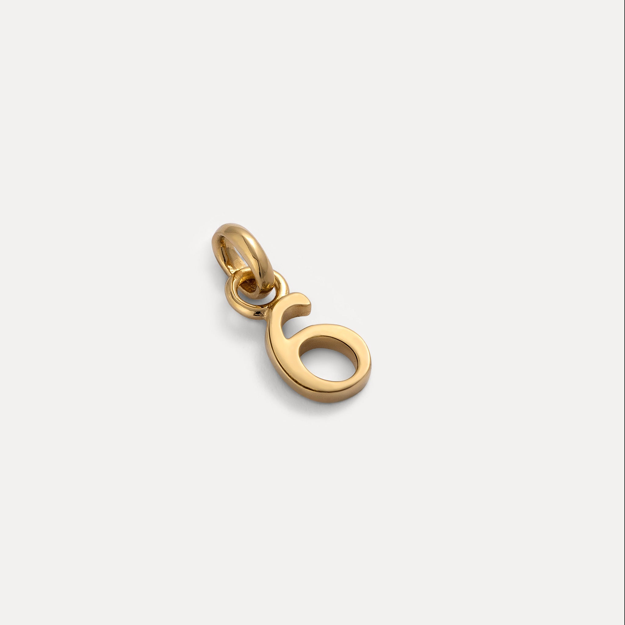 Mini Number Pendant | 14k Gold