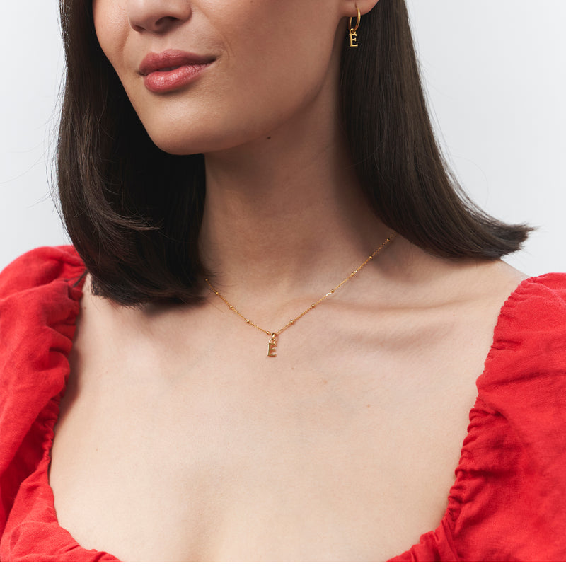 Mini Initial Pendant 14k Solid Gold