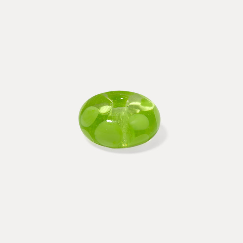 Rondella Murano Glass Dotted Green - Single