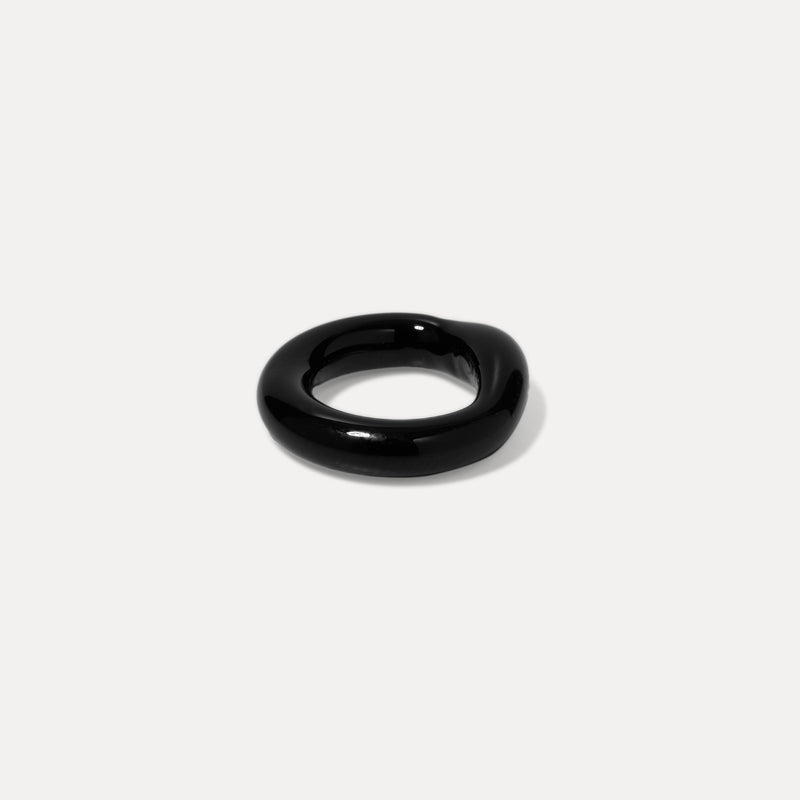 Anello Murano Glass Black - Single