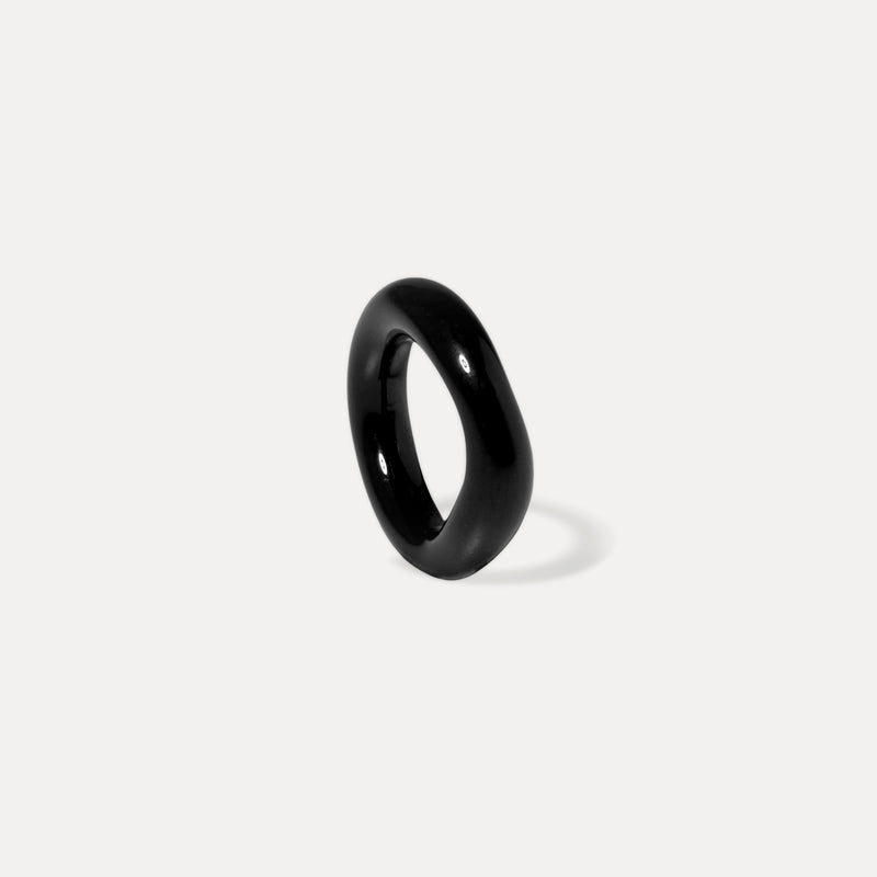 Anello Murano Glass Black - Single