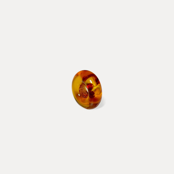 Mini Murano Glass Dotted Caramel - Single