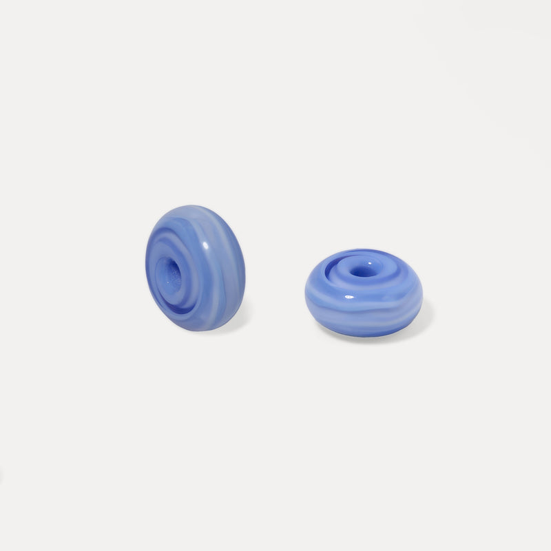 Rondella Murano Glass Candy Blue