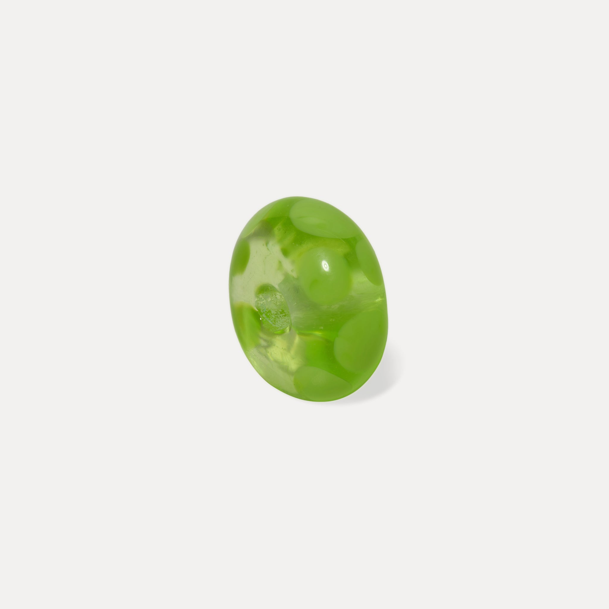 Rondella Murano Glass Dotted Green - Single