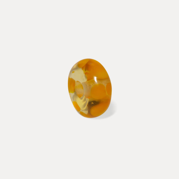 Rondella Murano Glass Dotted Yellow - Single