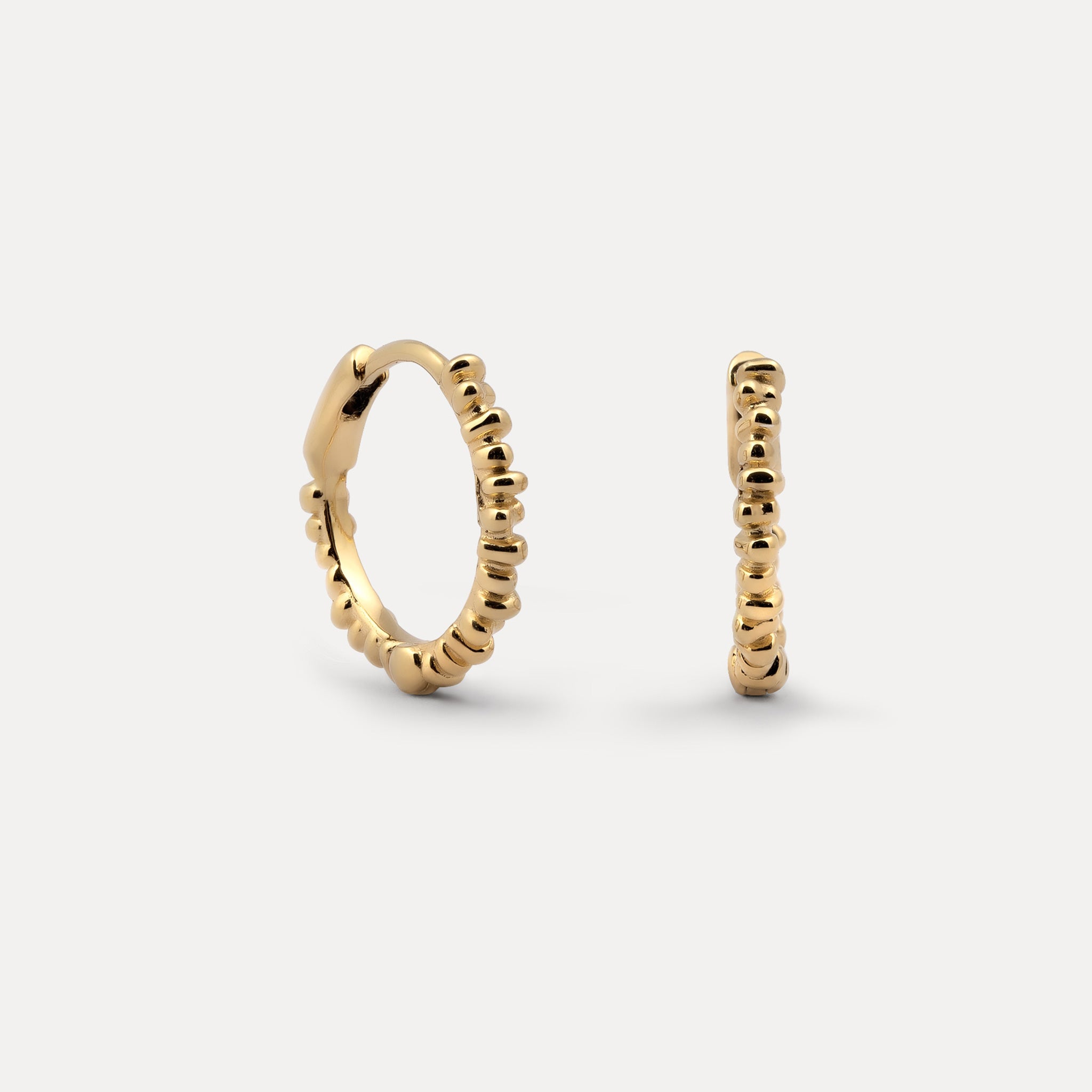 Ore Hoop Earrings | 14k Gold