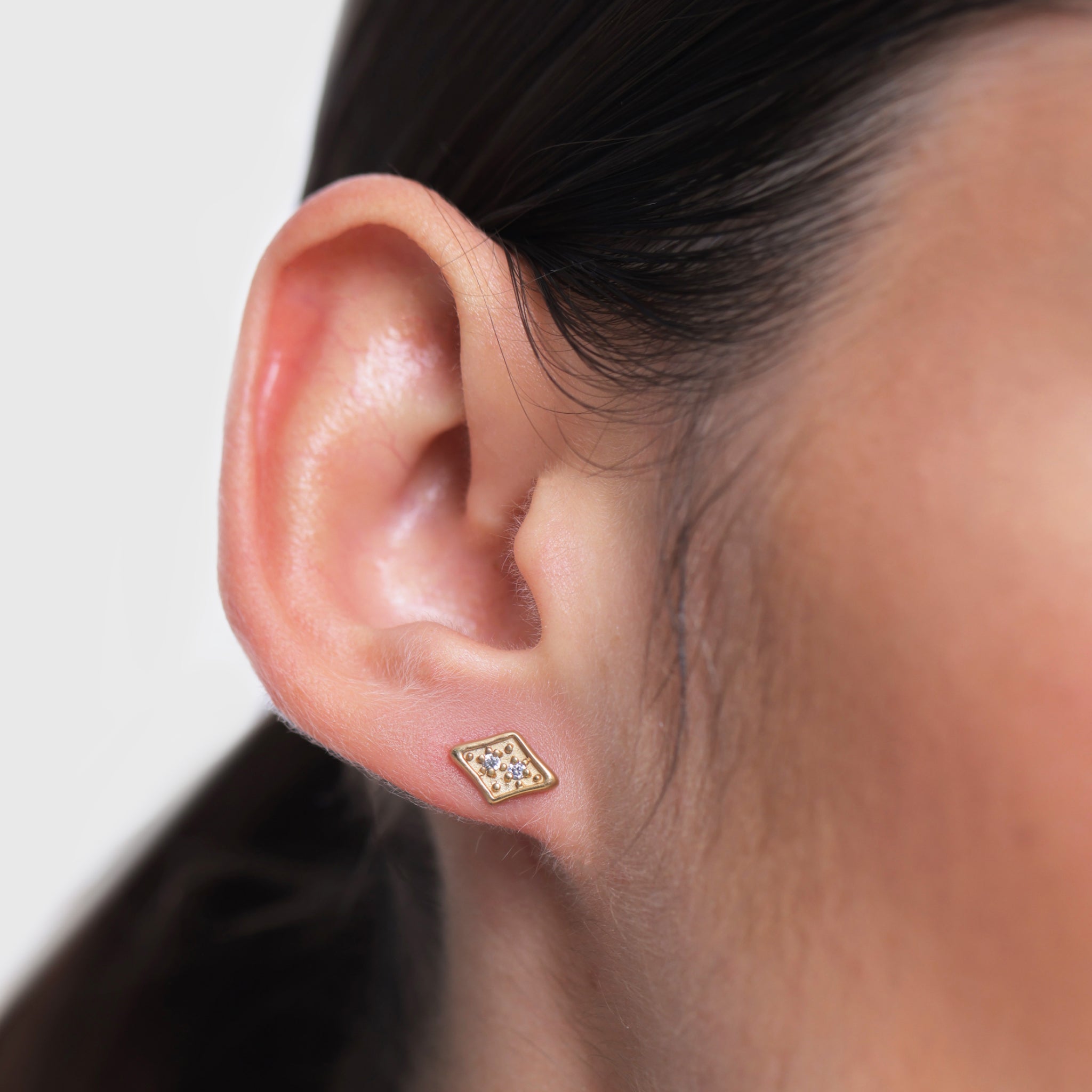 White Sapphire Supernova Pavé Stud Earrings