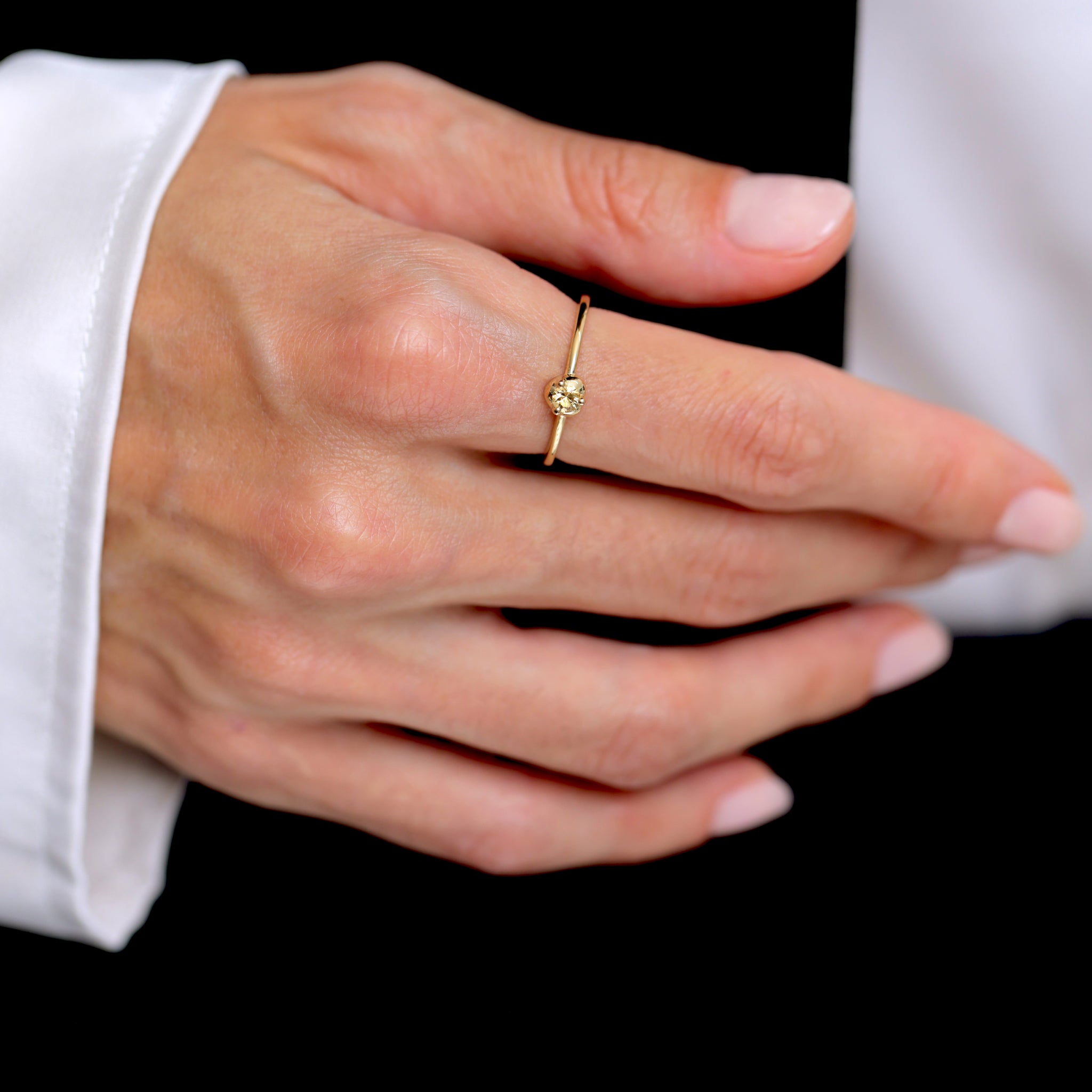 Mini Birthstone Ring 24k Gold Vermeil