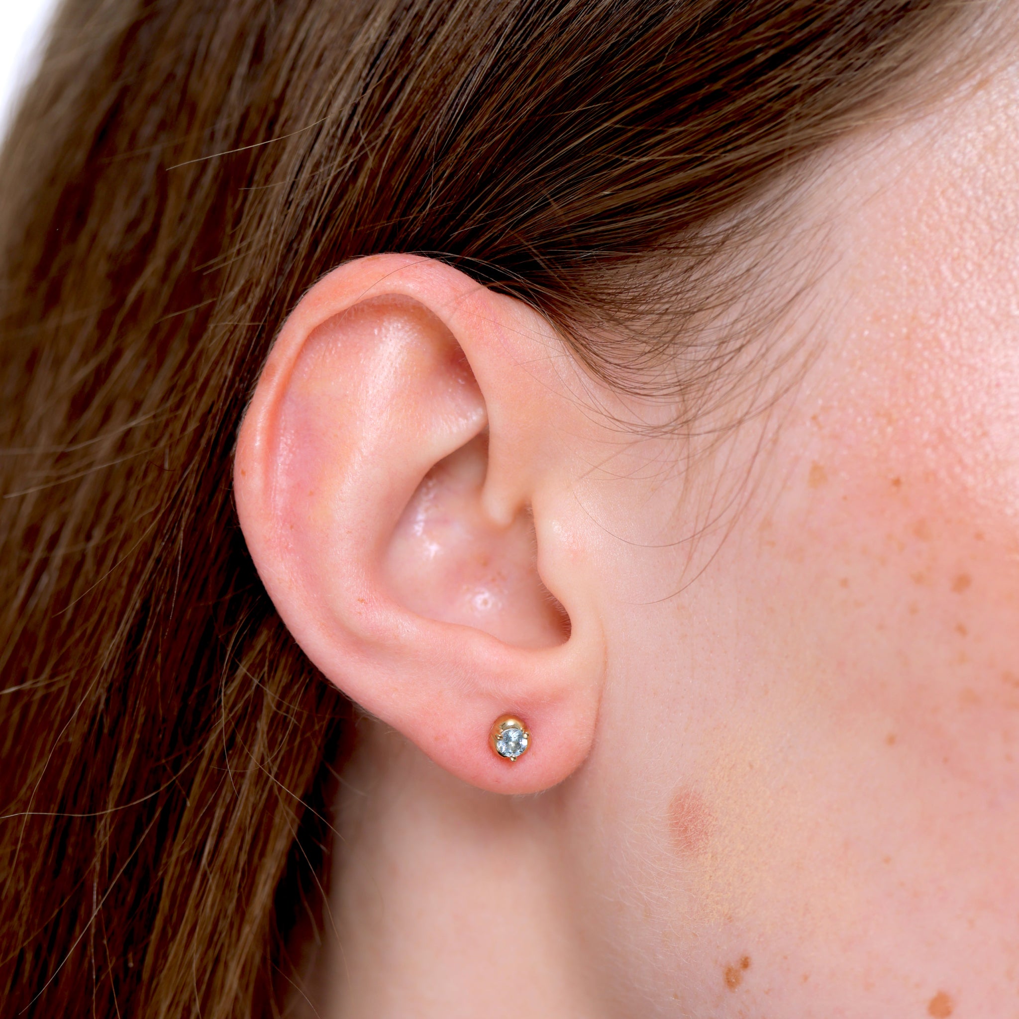 Mini Birthstone Stud Earring - Single