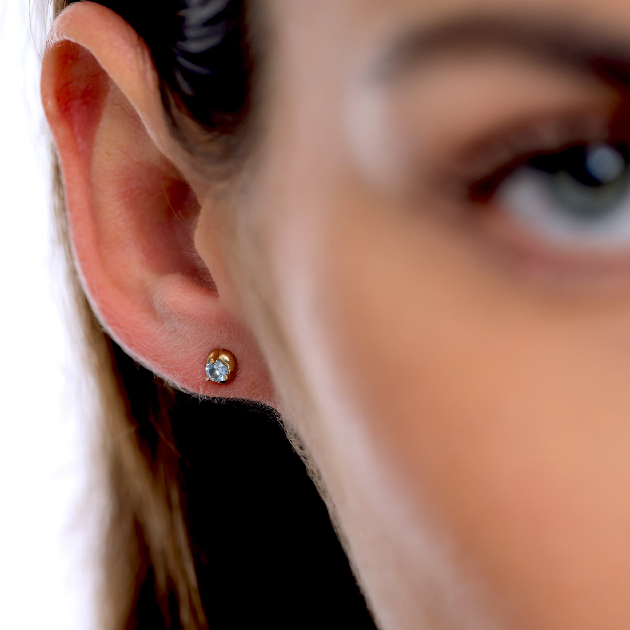 Mini Birthstone Stud Earrings