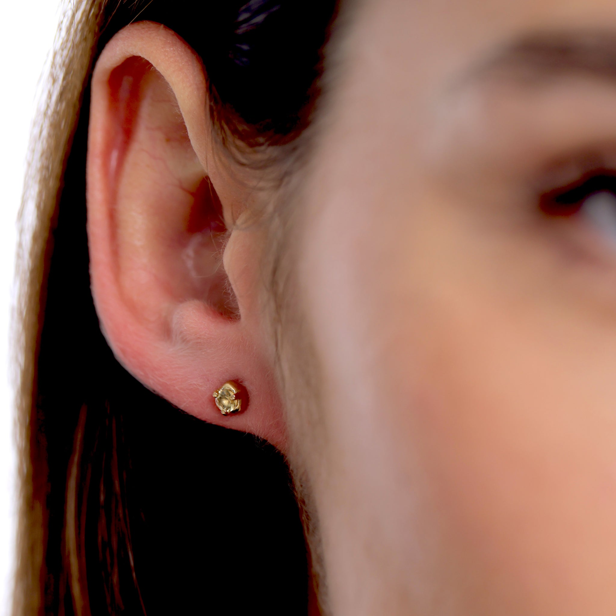 Mini Birthstone Stud Earring - Single