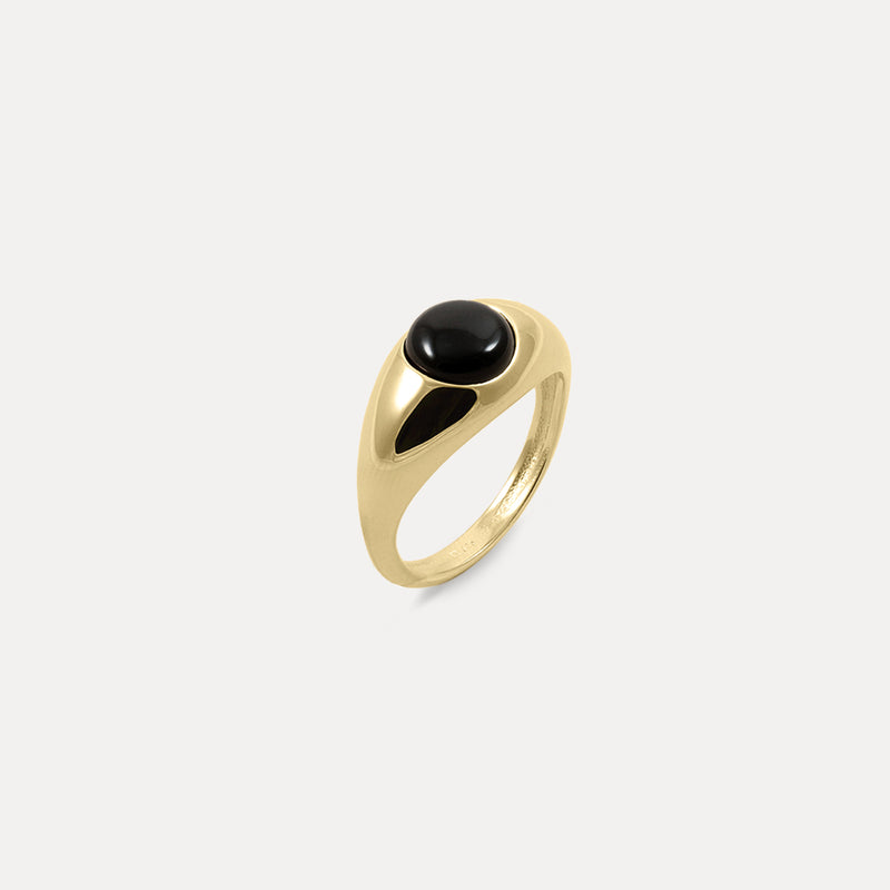 Eden Pea Ring Onyx 14k Solid Gold